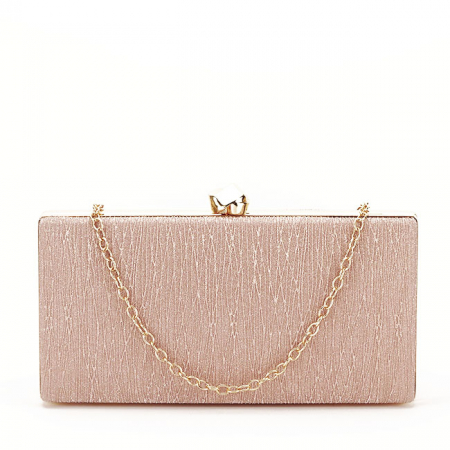 Clutch - Geanta clutch sampanie cu sclipici B-ABYH-809 06