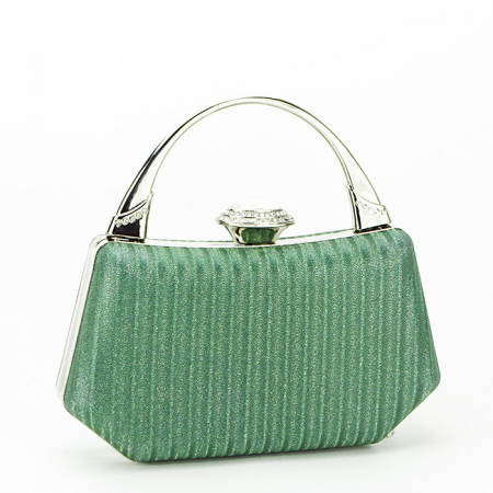 Femei - Clutch elegant cu maner B-55461 06 Verde