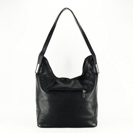 Geanta de talie mare din piele naturala 8964 124 Negru [3]