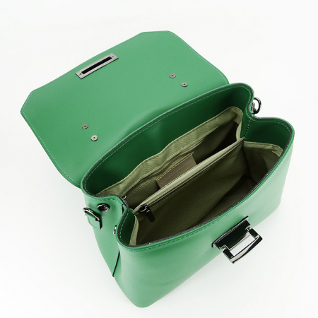 Geanta din piele naturala B-8972 123 Verde [7]