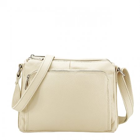 Femei - Geanta din piele naturala bej B-8981 124