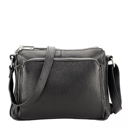 Geanta crossbody din piele naturala B-8981 124 Negru [2]