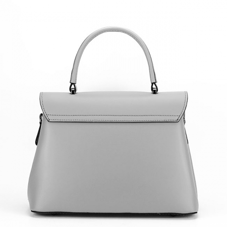 Geanta de dama din piele naturala gri B-8972 123 [4]