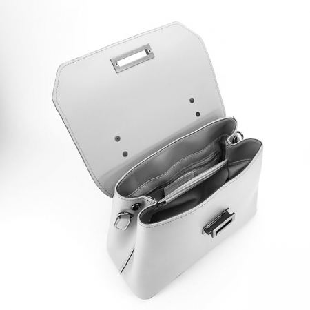 Geanta de dama din piele naturala gri B-8972 123 [8]