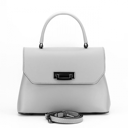 Femei - Geanta de dama din piele naturala gri B-8972 123