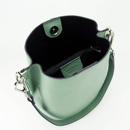 Geanta din piele naturala Made in Italy B-8951 122 Verde menta [8]