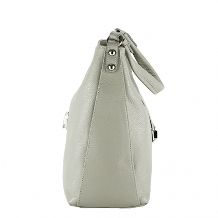 Geanta din piele naturala B-8963 124 Gri deschis [2]