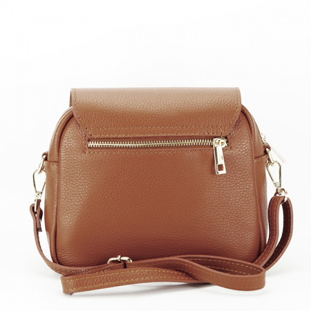 Geanta din piele naturala talie mica B-1502 122 Camel [4]