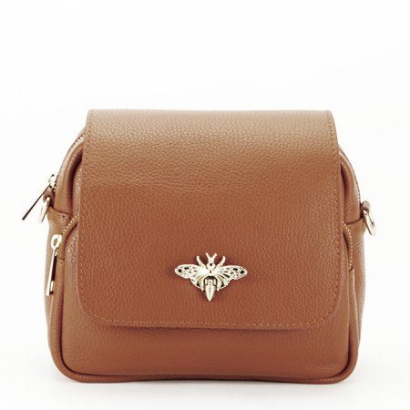 Geanta din piele naturala talie mica B-1502 122 Camel [2]