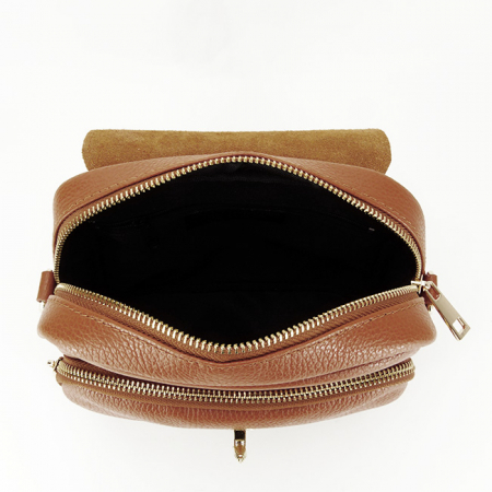 Geanta din piele naturala talie mica B-1502 122 Camel [6]