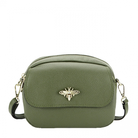 Geanta crossbody din piele naturala B-1530 120 Kaki [1]