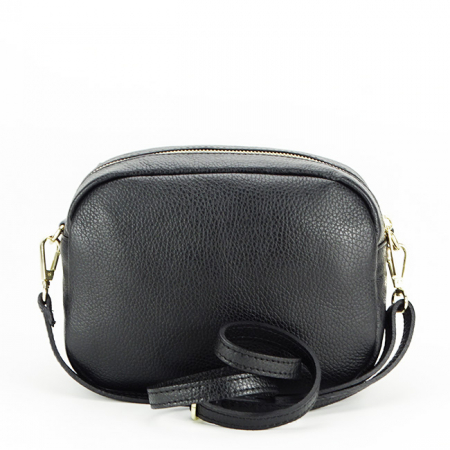 Geanta crossbody din piele naturala B-1530 120 Negru [2]