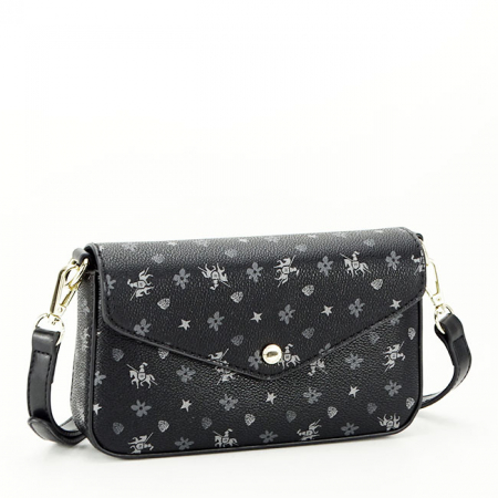 Posete - Geanta dama David Jones cu logo B-CM6120A 14 Negru