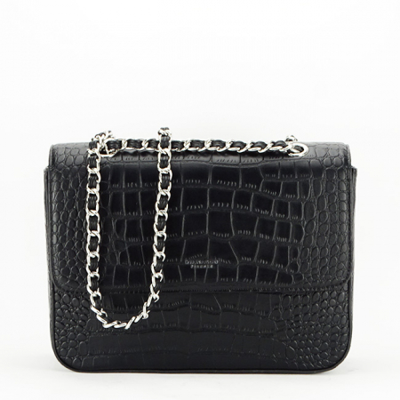 Femei - Geanta neagra cu imprimeu B-DTL3125-3 16