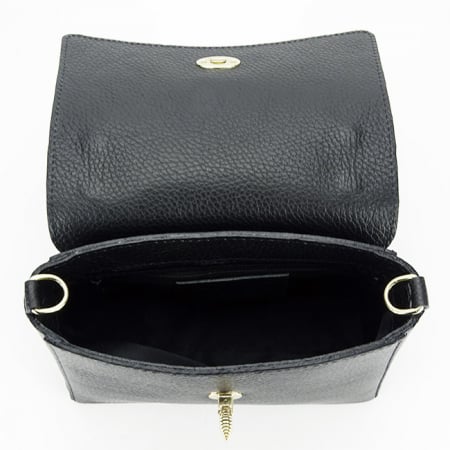 Geanta dama din piele naturala B-1523 120 Negru [6]