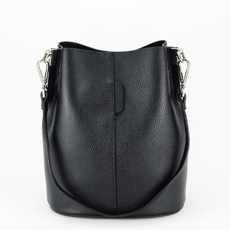 Femei - Geanta dama din piele naturala, B-8951 122, 28x24x17 cm, Negru