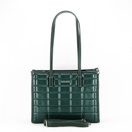 Posete - Geanta David Jones cu imprimeu B-6842-5 11 verde inchis