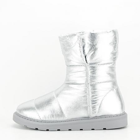 Cizme si botine - Ghete argintii impermeabile B-6423 110