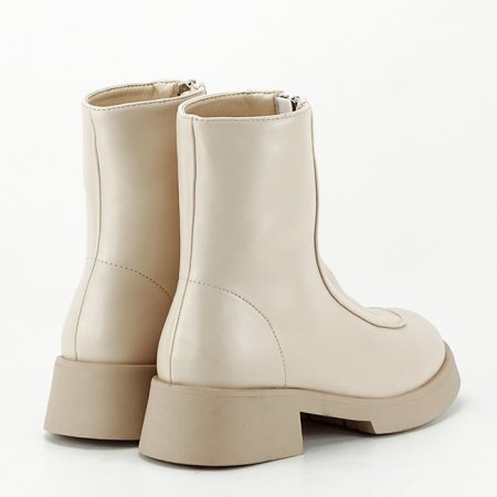 Ghete bej cu fermoar in fata 7781A 114 [5]