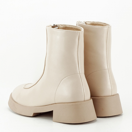 Ghete bej cu fermoar in fata 7781A 114 [3]