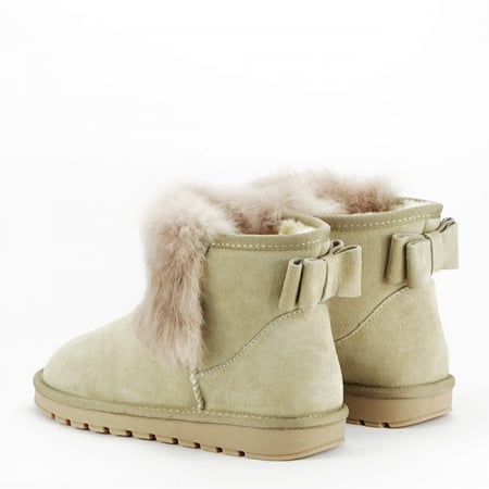 Ghete bej din piele naturala B-5839 117 [6]