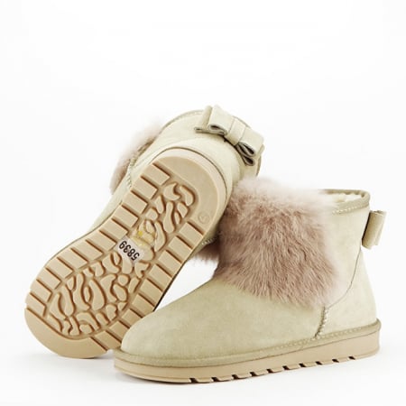 Ghete bej din piele naturala B-5839 117 [2]
