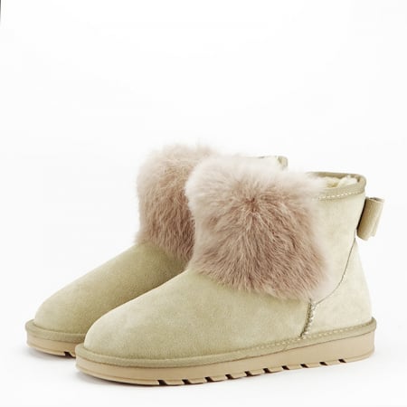 Ghete bej din piele naturala B-5839 117 [1]
