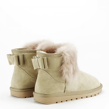 Ghete bej din piele naturala B-5839 117 [4]
