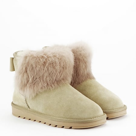 Ghete bej din piele naturala B-5839 117 [3]