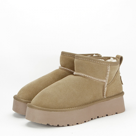 Ghete - Ghete bej din piele naturala B-JB1924 118