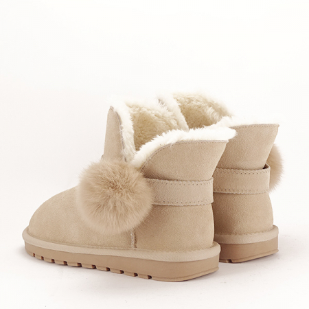 Ghete bej din piele naturala B-W8006 19 [7]