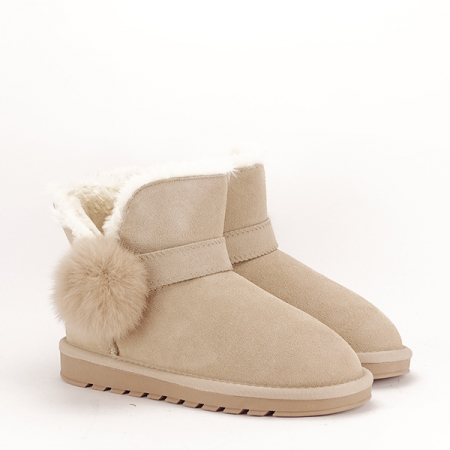 Ghete bej din piele naturala B-W8006 19 [4]