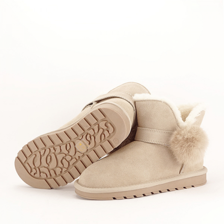Ghete bej din piele naturala B-W8006 19 [8]