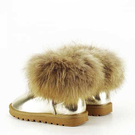 Ghete din piele naturala aurii B-W5820-1 19 [2]