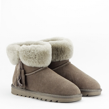 Ghete din piele naturala maro B-W8010 [4]