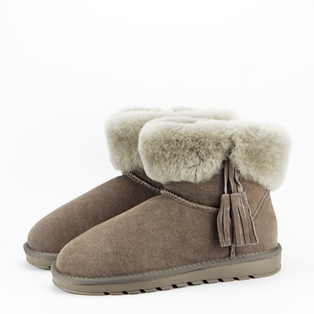 Ghete - Ghete din piele naturala maro B-W8010