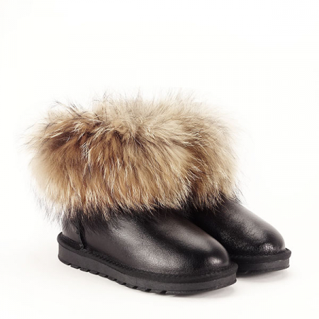 Ghete din piele naturala negre B-W5820-1 19 [2]