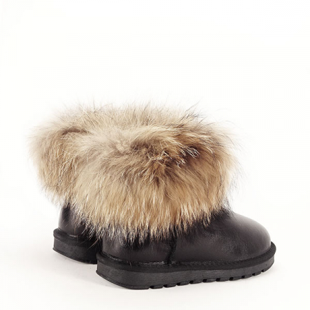 Ghete din piele naturala negre B-W5820-1 19 [3]