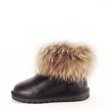 Cizme si botine - Ghete din piele naturala negre B-W5820-1 19