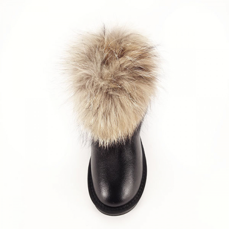 Ghete din piele naturala negre B-W5820-1 19 [6]