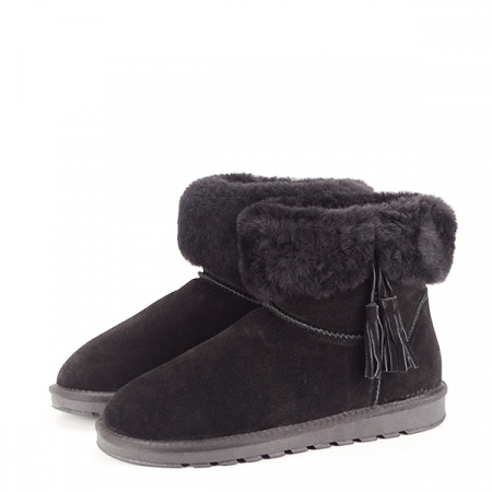 Ghete din piele naturala negre B-W8010 117 [1]