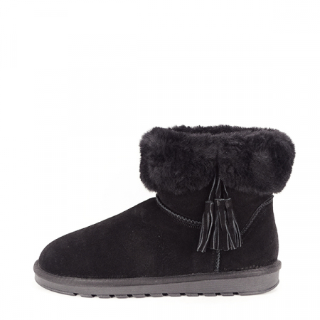 Ghete - Ghete din piele naturala negre B-W8010 117