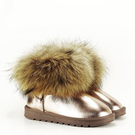 Ghete din piele naturala sampanie B-W5820-1 19 [4]