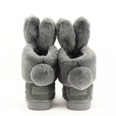 Ghete gri din piele naturala Abby 111 [7]