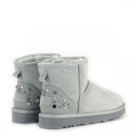 Ghete gri din piele naturala B-L7876 116 [7]
