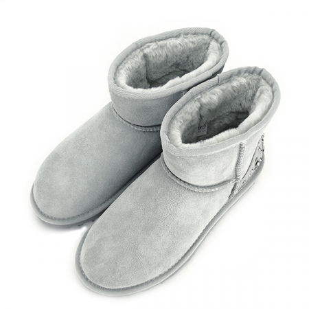 Ghete gri din piele naturala B-L7876 116 [2]