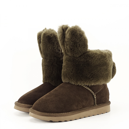 Ghete - Ghete kaki copii din piele naturala B-L7599 132