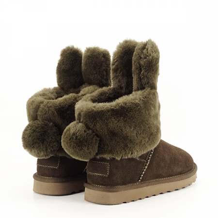 Ghete kaki copii din piele naturala B-L7599 132 [4]