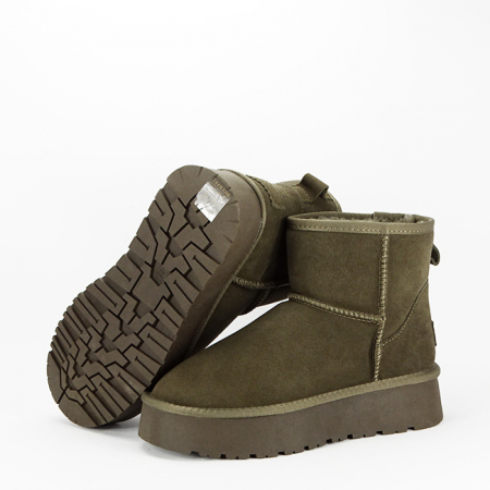 Ghete din piele naturala kaki B-JB1925 117 [8]