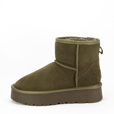 Ghete din piele naturala kaki B-JB1925 117 [2]